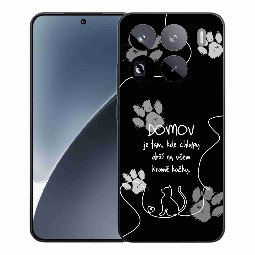 Gelový kryt mmCase na Xiaomi 15 Pro - kočičí motiv černé pozadí