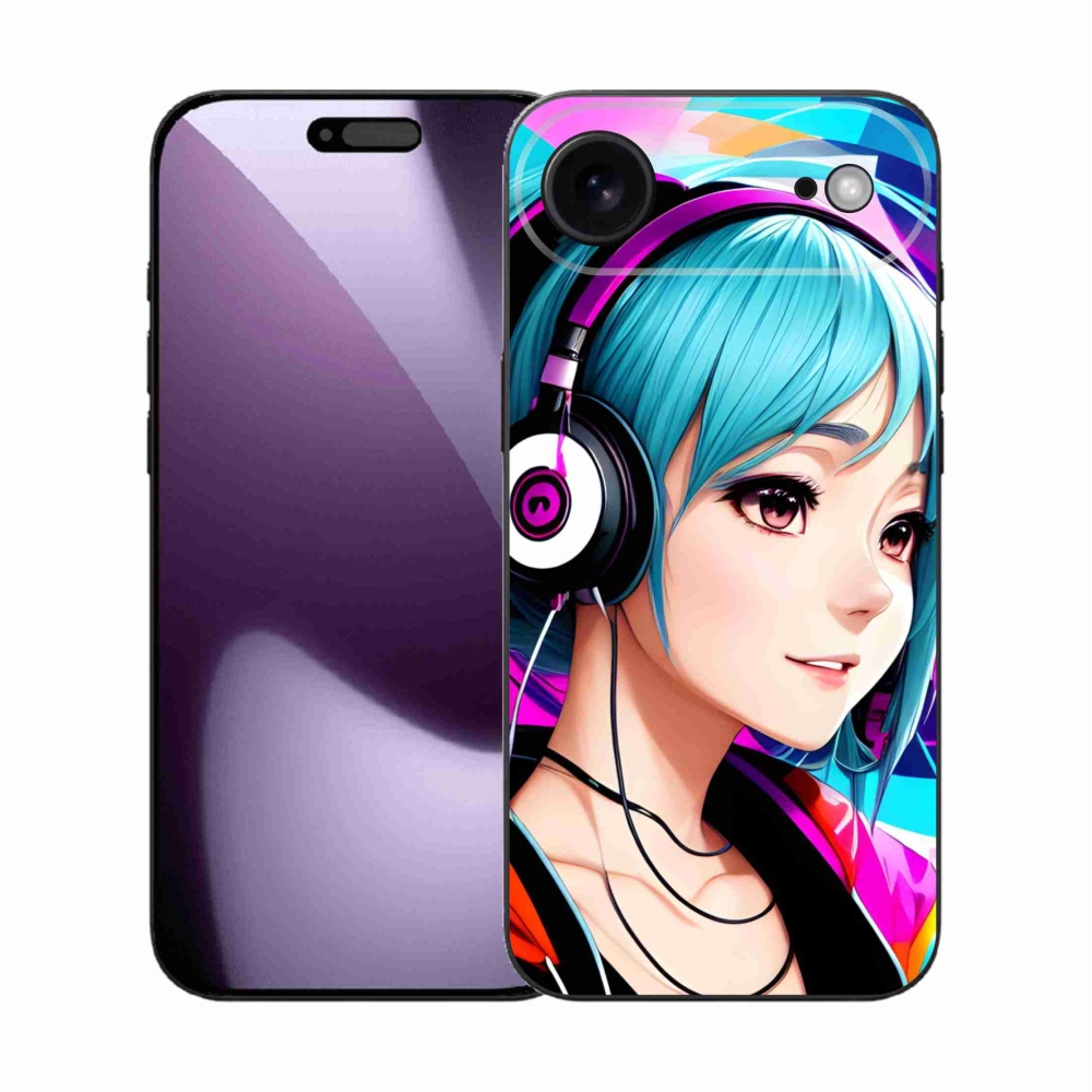 Gelový kryt mmCase na iPhone 17 Air - dívka se sluchátky