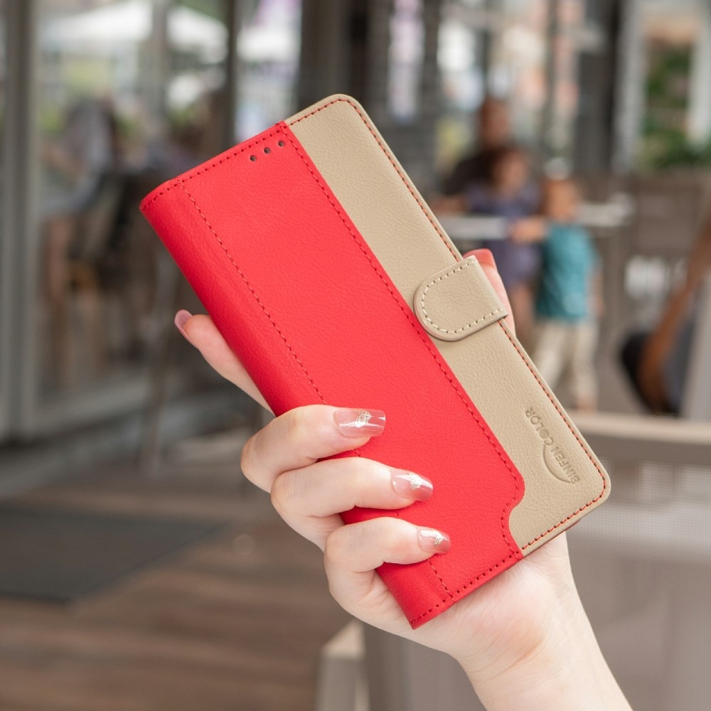 BNF DUO knížkové pouzdro na Xiaomi 15 - červené