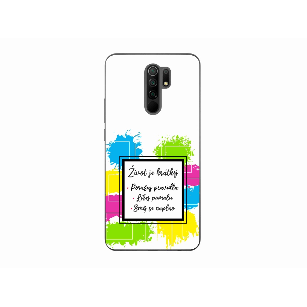 Gelový kryt mmCase na Xiaomi Redmi 9 - citát 5 bílé pozadí