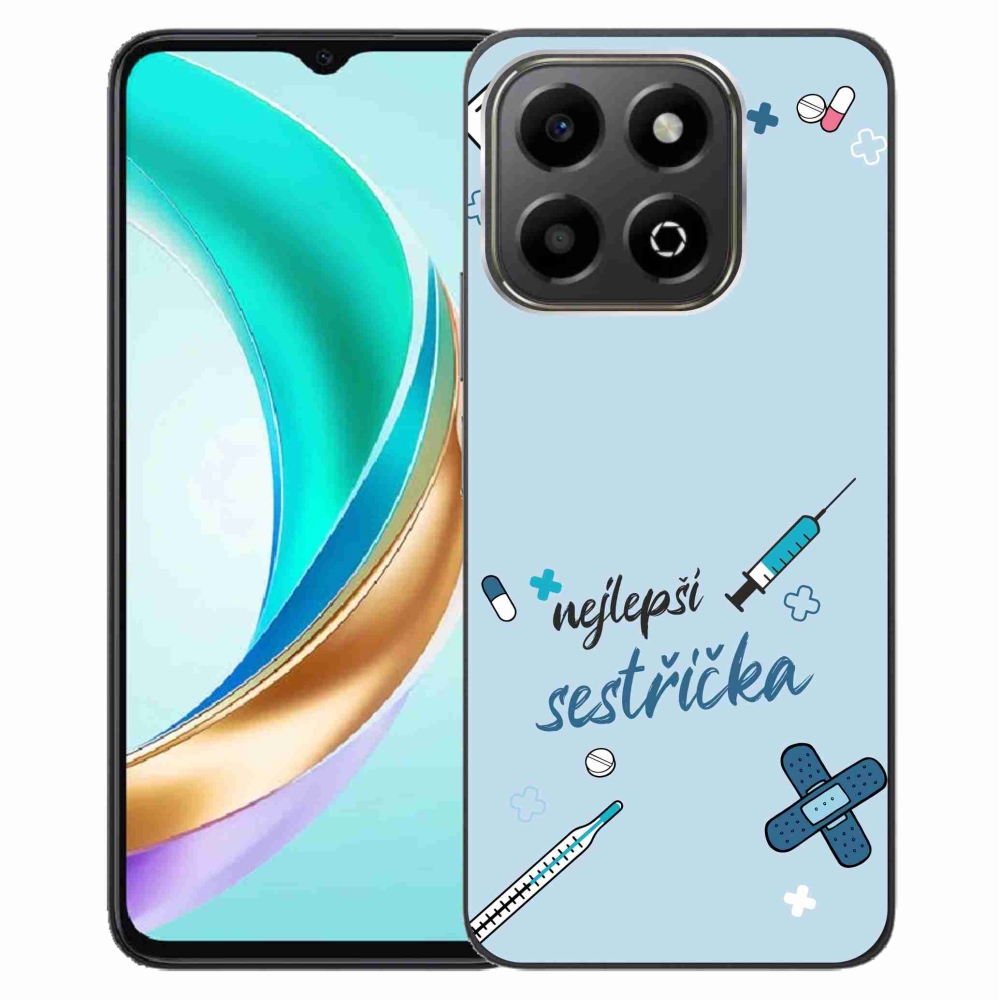 Gelový kryt mmCase na Honor X6b - nejlepší sestřička modré pozadí