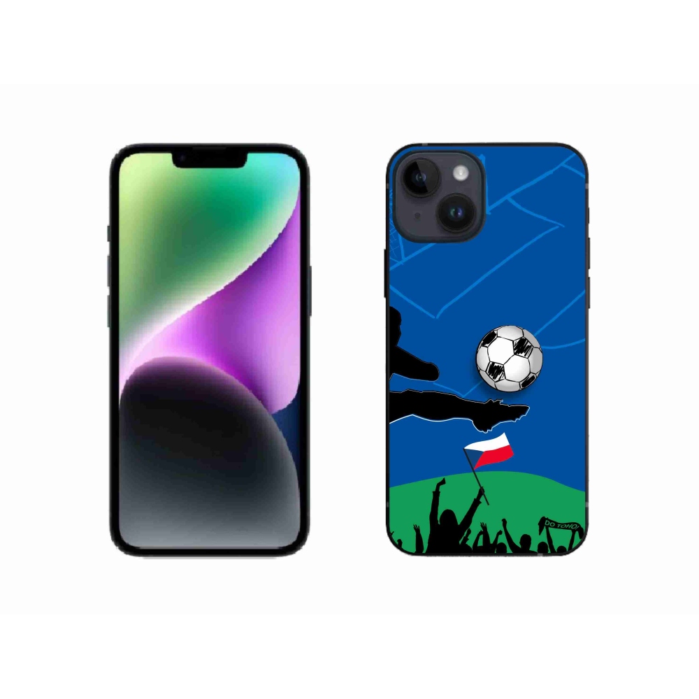 Gelový kryt mmCase na iPhone 14 - fanoušci fotbalu