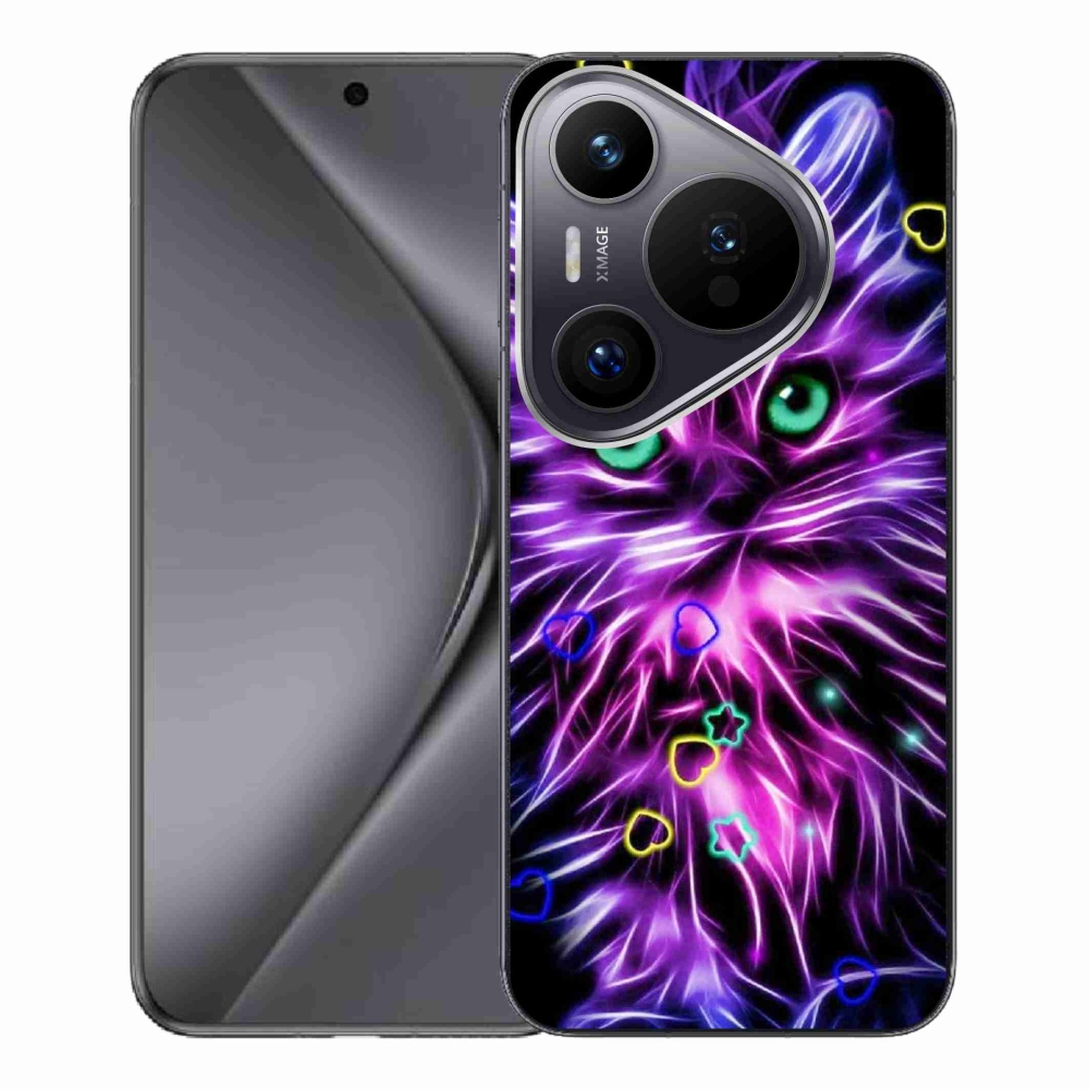 Gelový kryt mmCase na Huawei Pura 70 Pro - abstraktní kočka