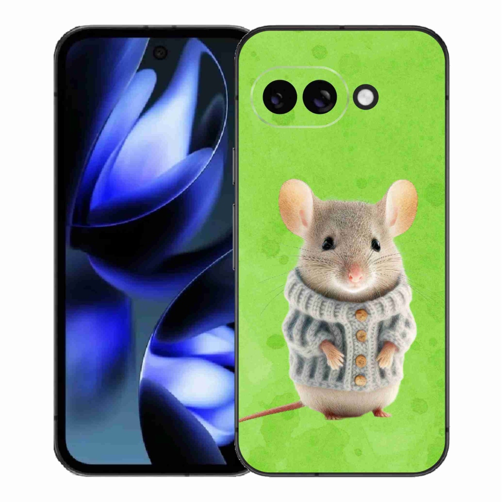 Gelový kryt mmCase na Google Pixel 9a - myška ve svetru