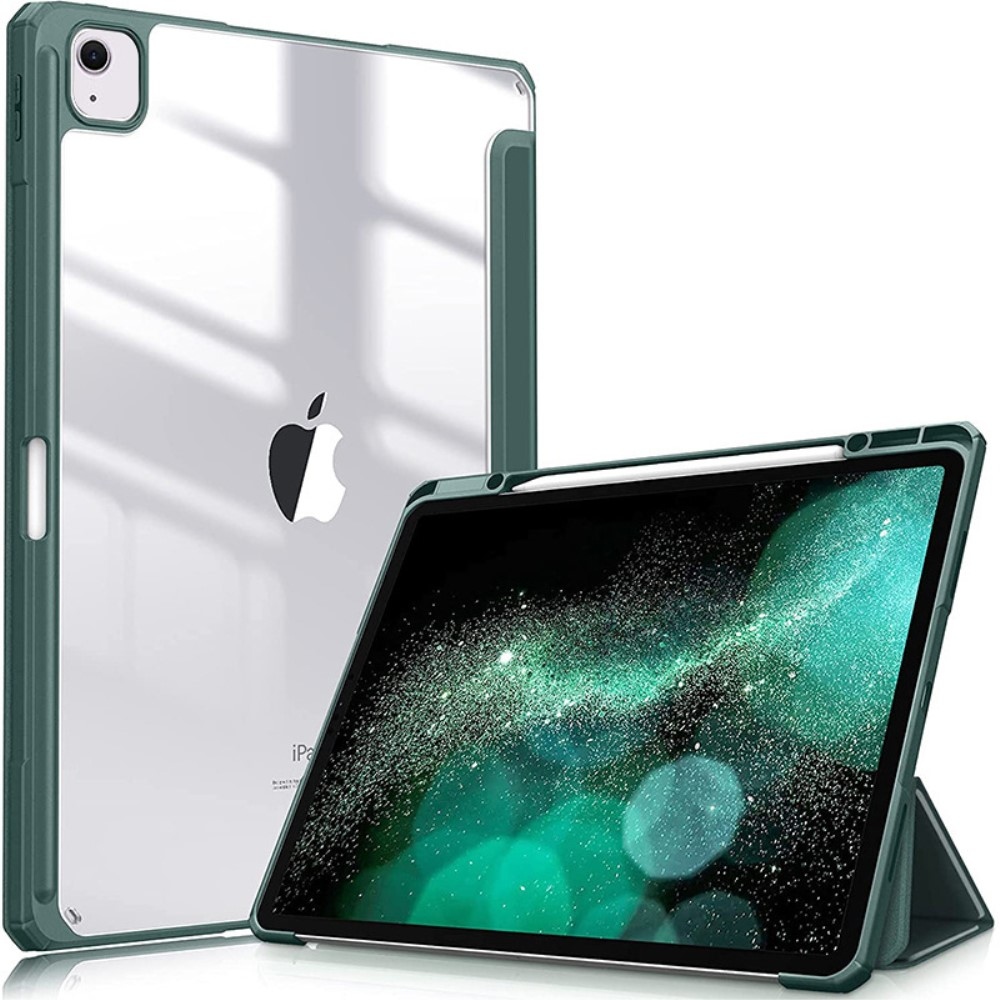 Case chytré zavírací pouzdro na tablet iPad Air 13 (2024)/(2025) - tmavězelené