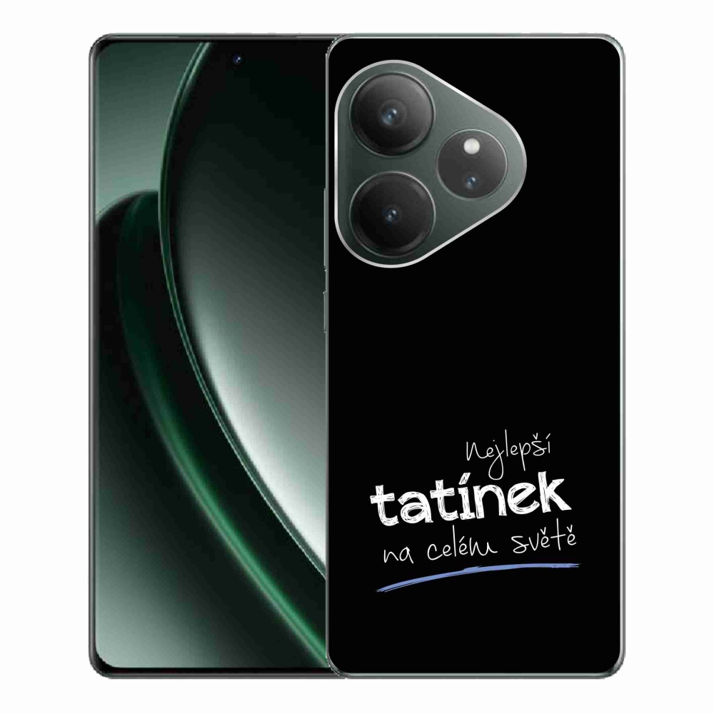 Gelový kryt mmCase na Realme GT 6 5G/GT 6T 5G - nejlepší tatínek 4 černé pozadí