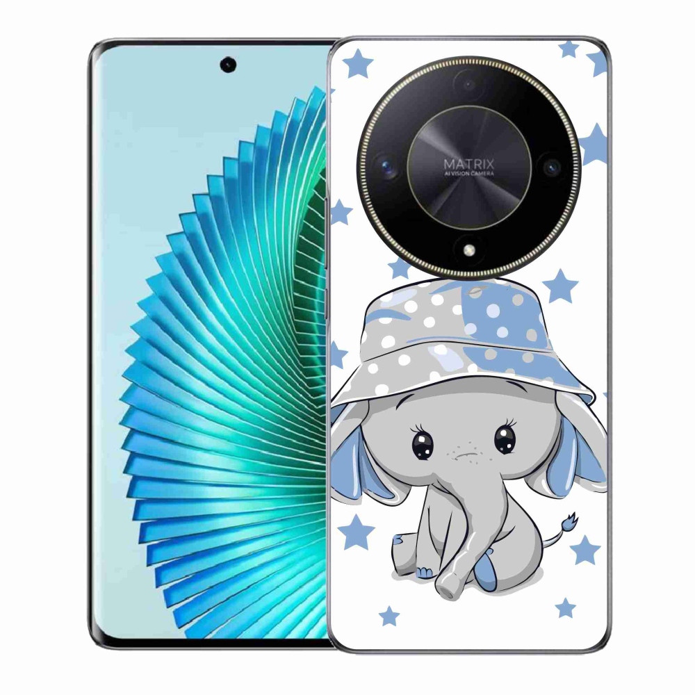 Gelový kryt mmCase na Honor Magic 6 Lite 5G - modrý slon
