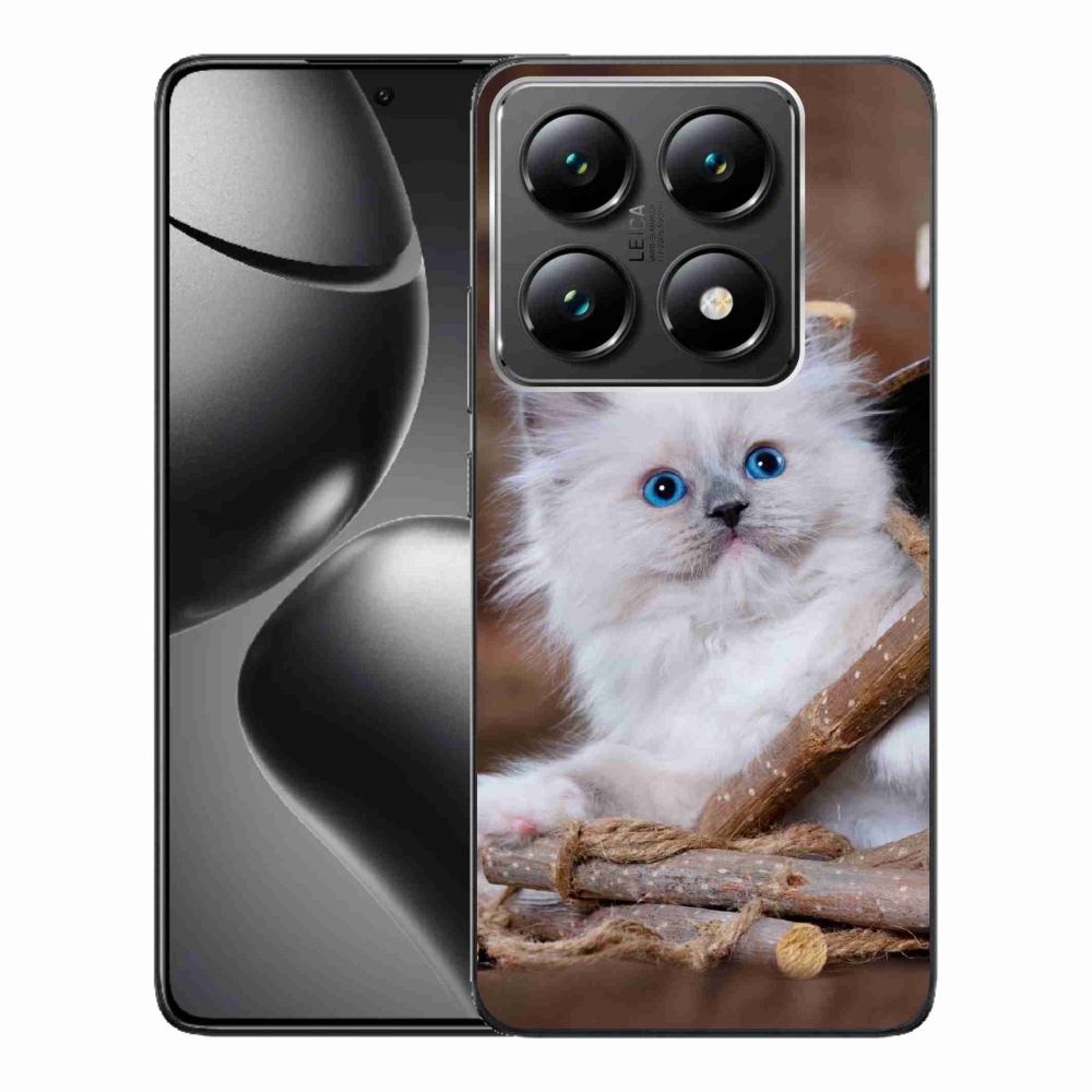 Gelový kryt mmCase na Xiaomi 14T Pro - bílé kotě
