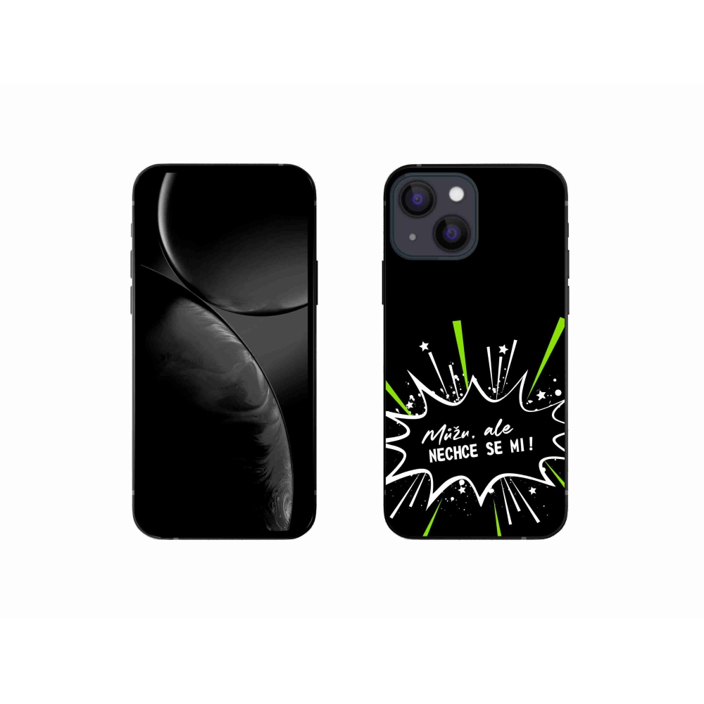 Gelový kryt mmCase na iPhone 13 mini 5.4 - vtipný text 11 černé pozadí