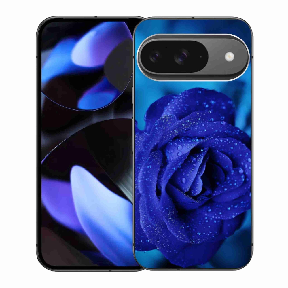 Gelový obal mmCase na Google Pixel 9/9 Pro - modrá růže