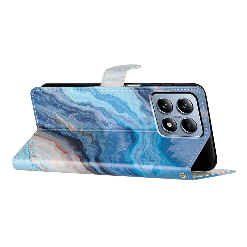Unique knížkové pouzdro na Xiaomi 15T Pro - modrý mramor