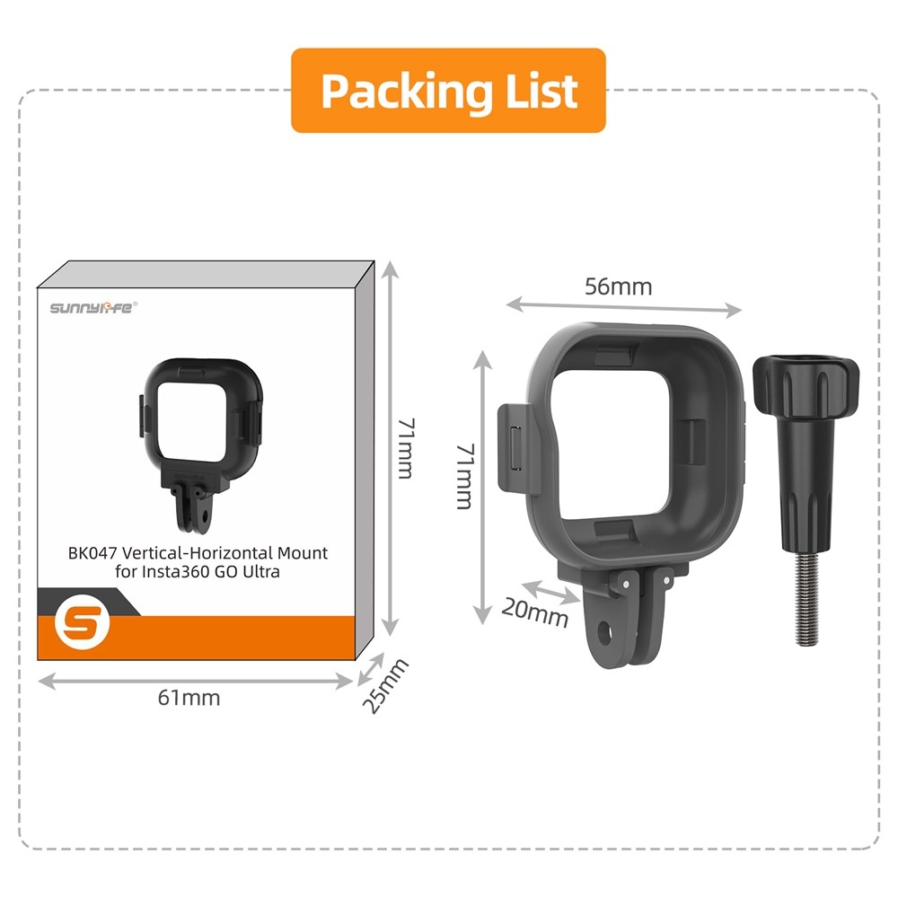 Sunnylife skládací montážní adaptér pro Insta360 GO Ultra
