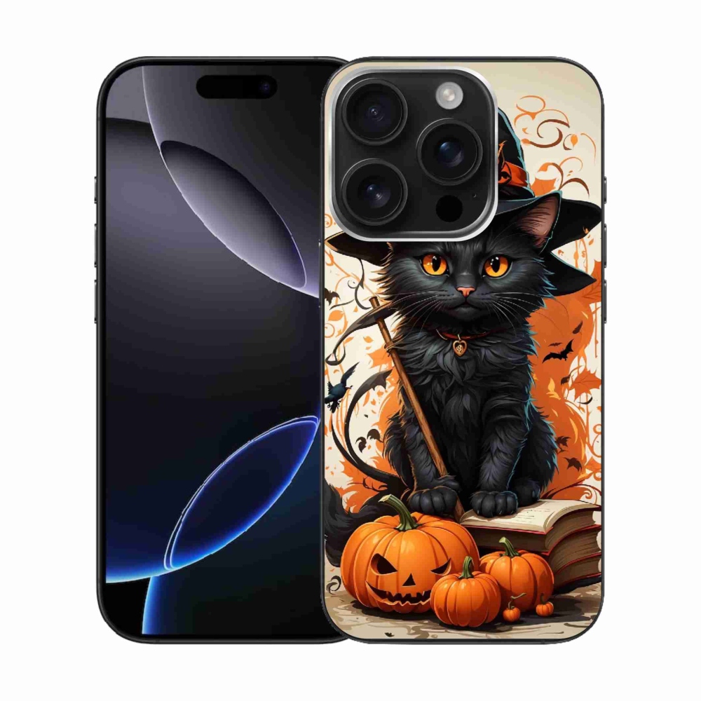 Gelový kryt mmCase na iPhone 16 Pro - kocour čaroděj