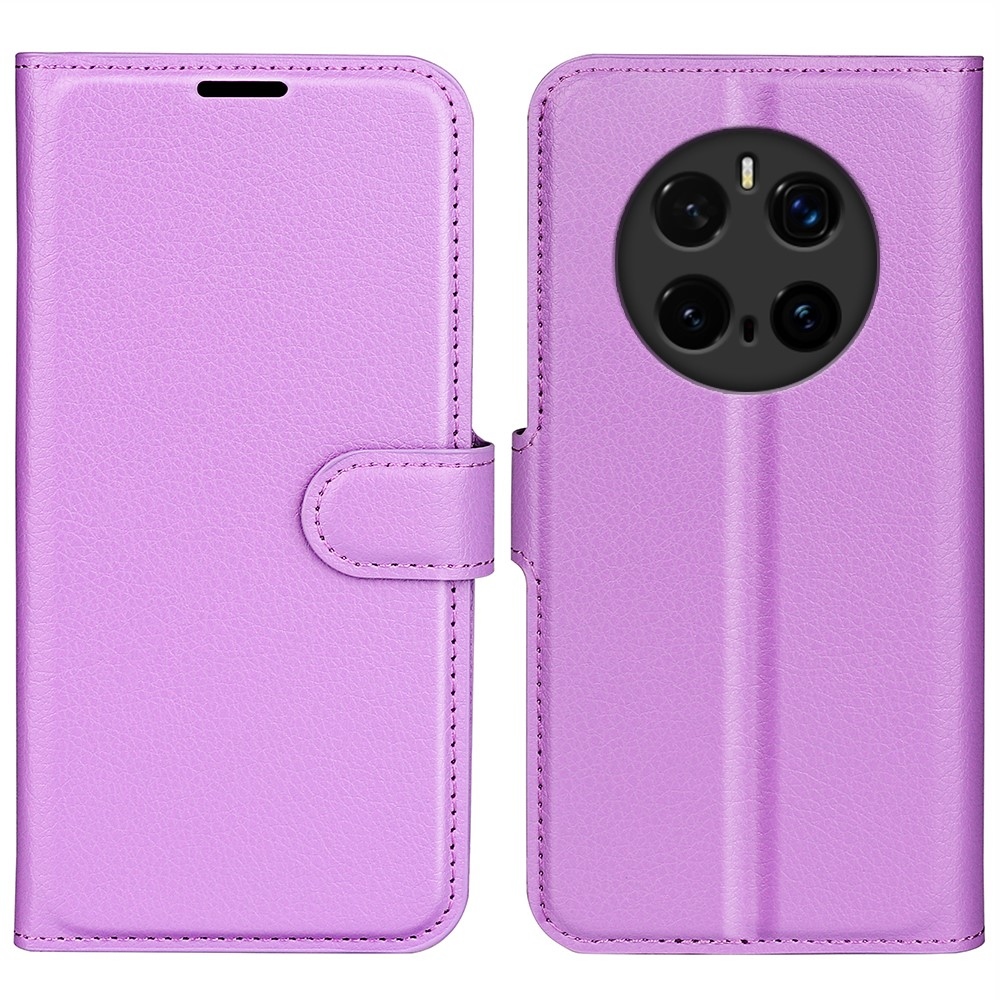 Litchi knížkové pouzdro na Honor Magic 7 Pro 5G - fialové