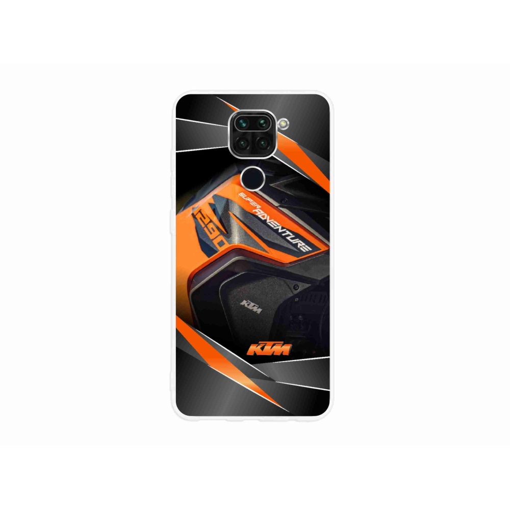 Gelový kryt mmCase na Xiaomi Redmi Note 9 - motorka ktm
