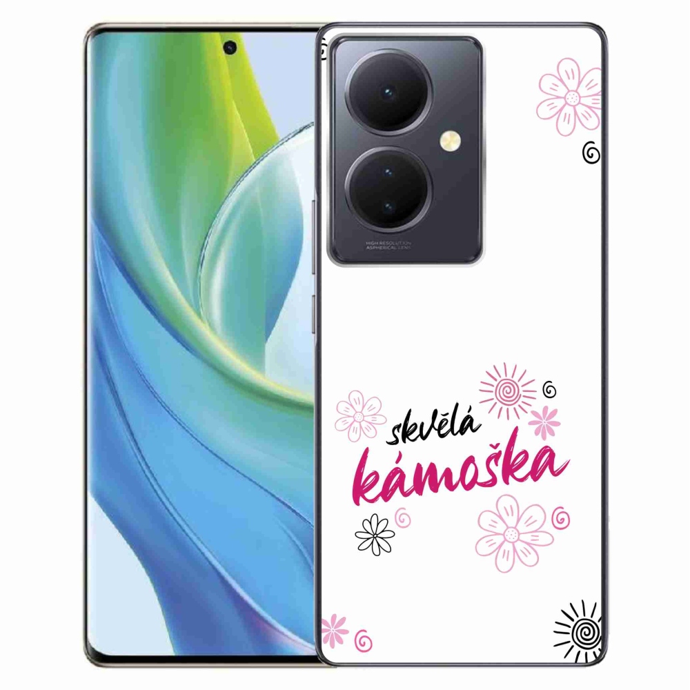 Gelový kryt mmCase na Vivo V29 Lite 5G - skvělá kámoška bílé pozadí