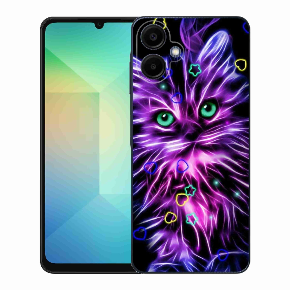 Gelový kryt mmCase na Samsung Galaxy A06 4G - abstraktní kočka