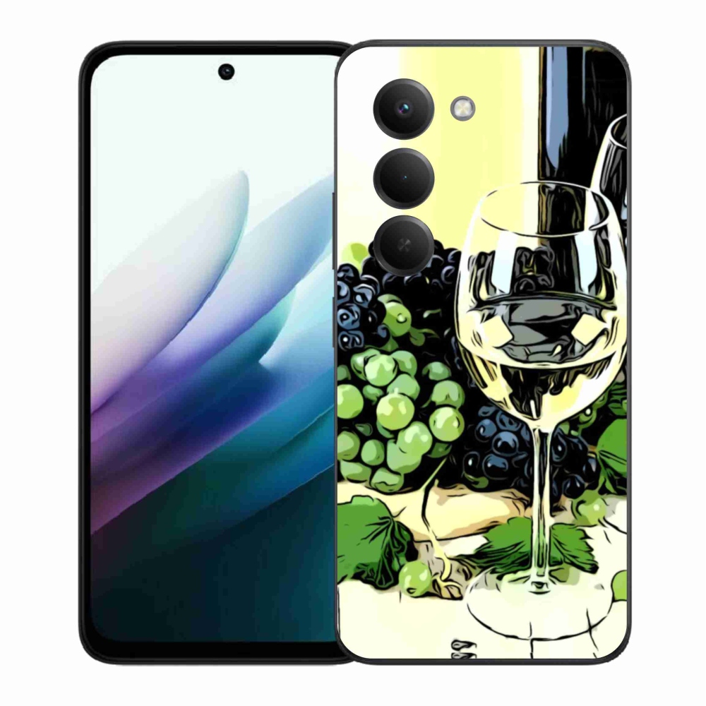 Gelový kryt mmCase na Xiaomi Redmi 15 4G/5G (171mm) - sklenka vína