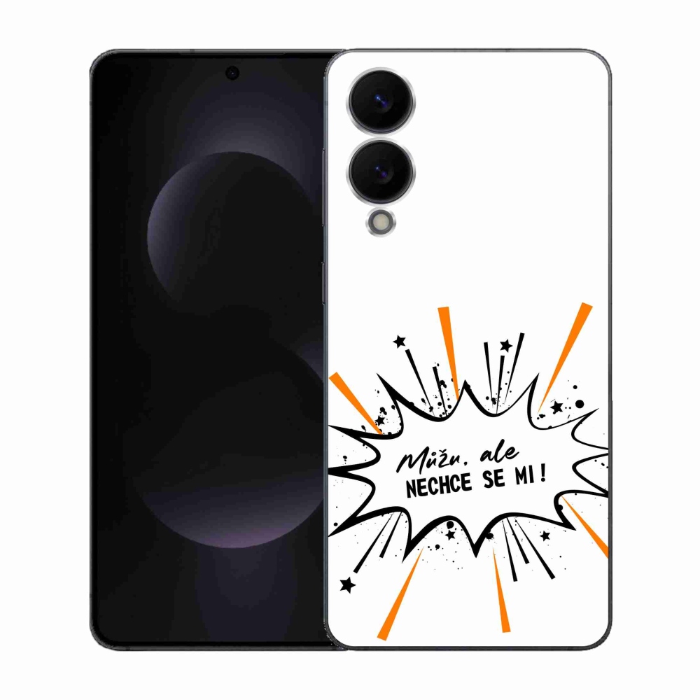 Gelový kryt mmCase na Samsung Galaxy S25 Edge - vtipný text 11 bílé pozadí