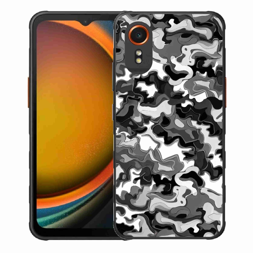 Gelový kryt mmCase na Samsung Galaxy Xcover 7 - maskáčový vzor 3
