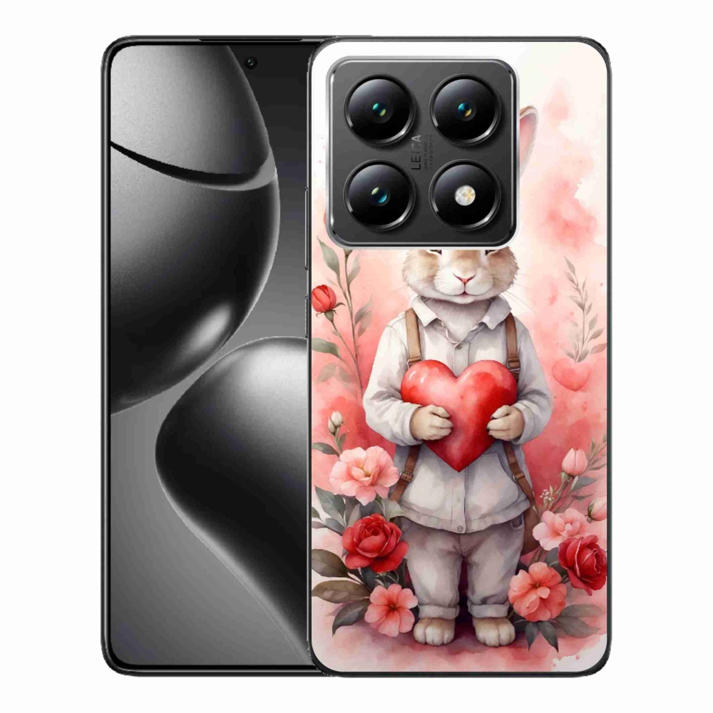 Gelový kryt mmCase na Xiaomi 14T - zajíc se srdíčkem