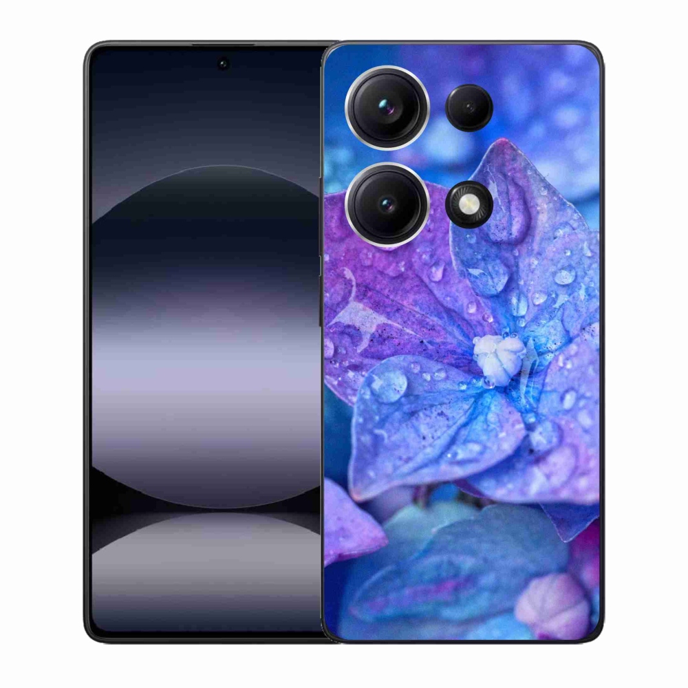 Gelový kryt mmCase na Xiaomi Redmi Note 14S - fialový květ
