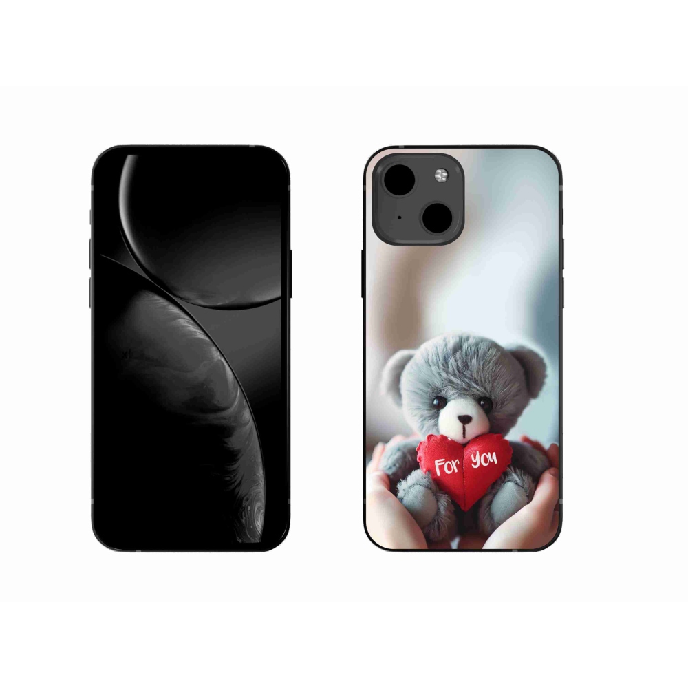 Gelový kryt mmCase na iPhone 13 6.1 - medvídek pro zamilované