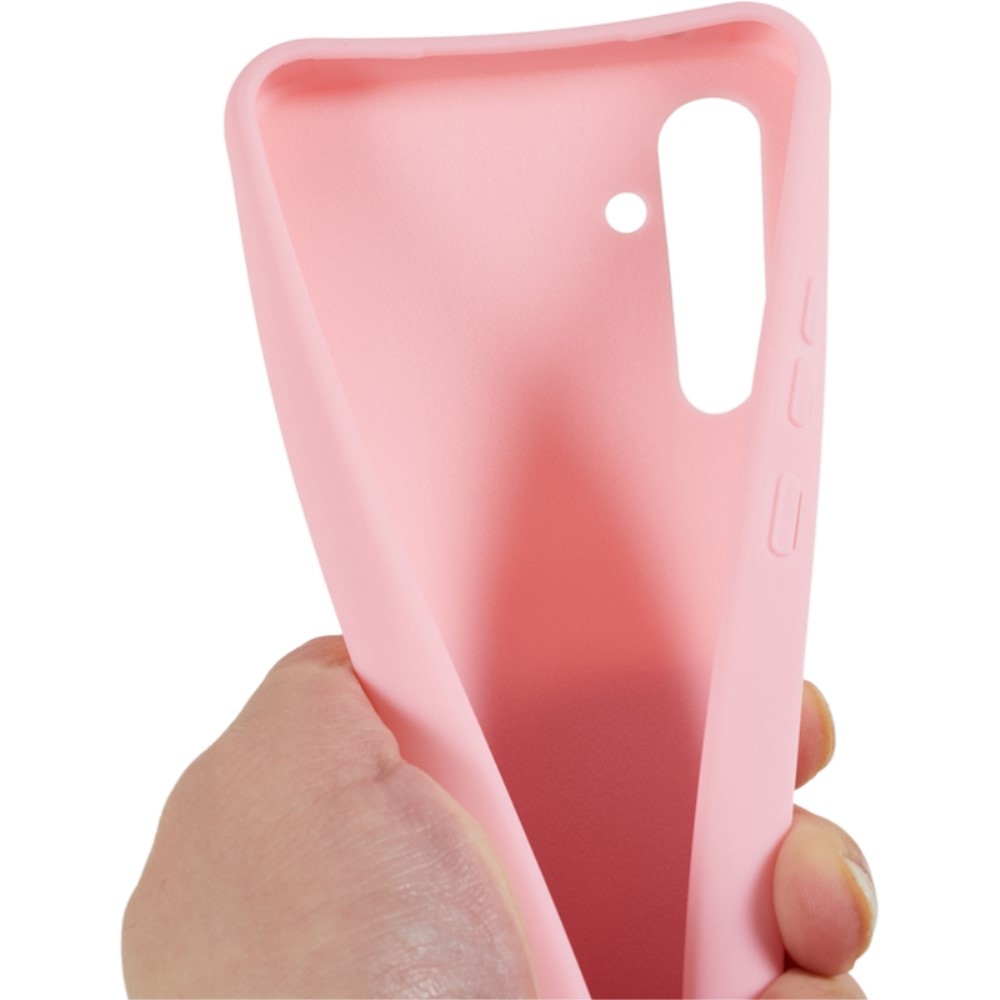 Lany gelový obal se šňůrkou na Samsung Galaxy A36 5G - růžový