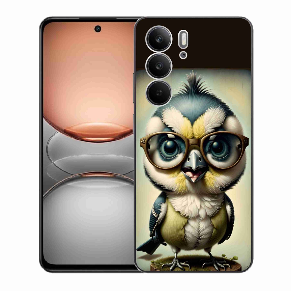 Gelový kryt mmCase na Realme C75 - mládě s brýlemi