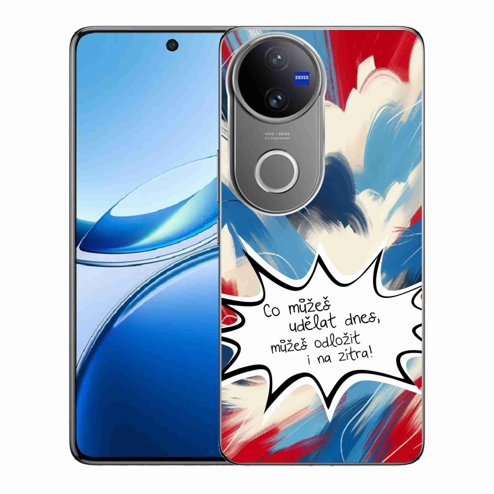 Gelový kryt mmCase na Vivo V50 5G - vtipný text 9 bílé pozadí