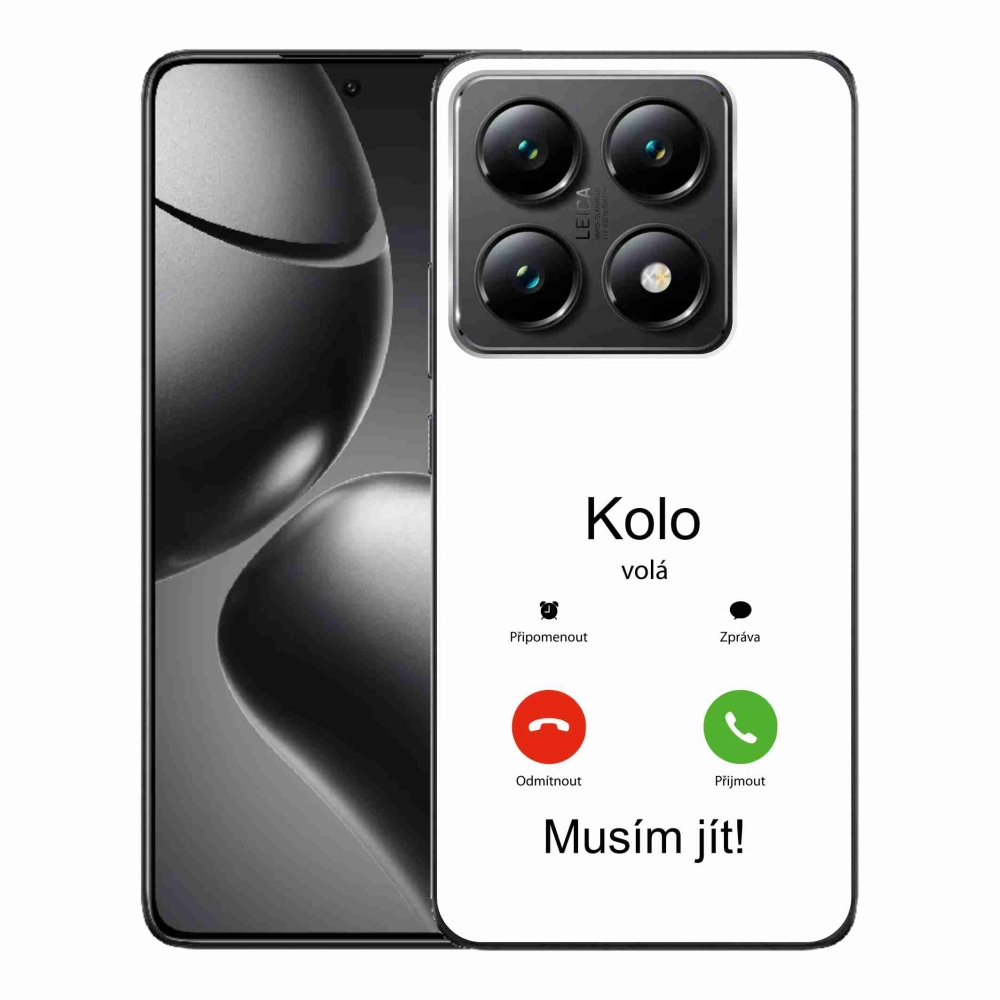 Gelový kryt mmCase na Xiaomi 14T Pro - kolo volá bílé pozadí