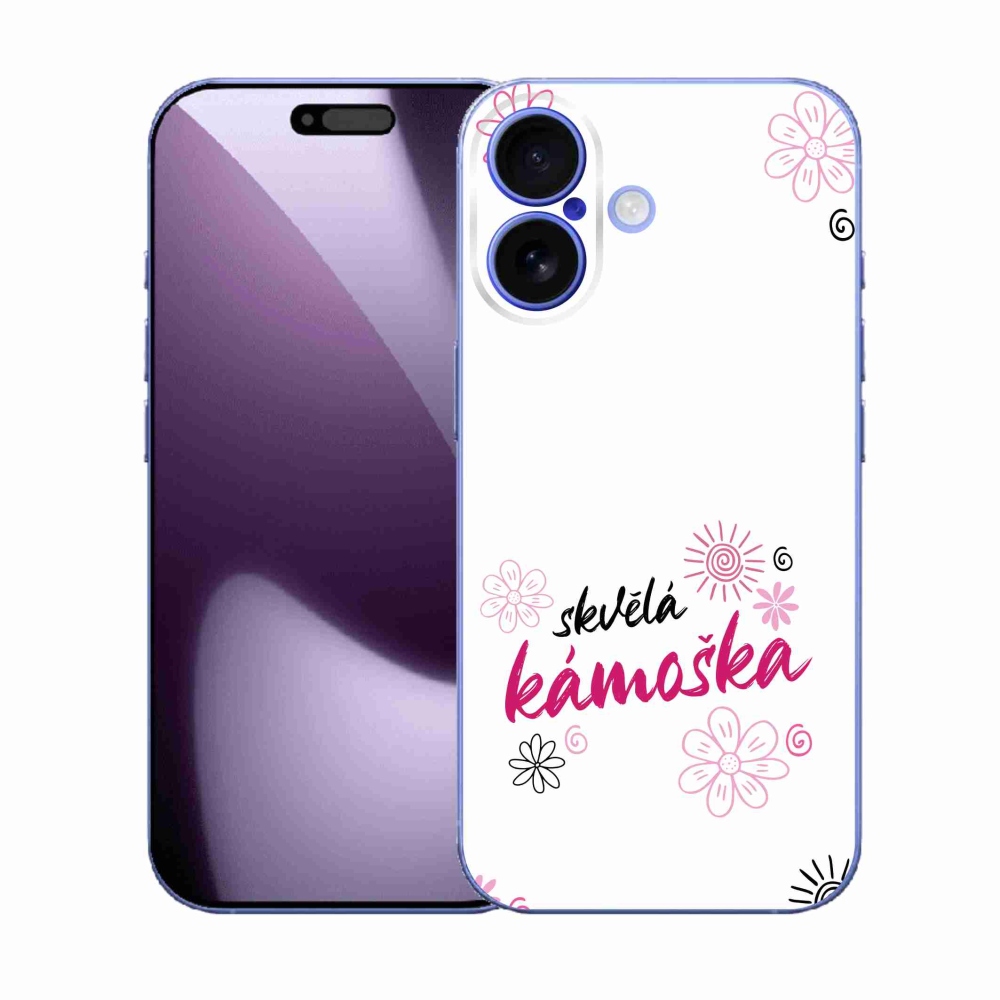Gelový kryt mmCase na iPhone 17 - skvělá kámoška bílé pozadí