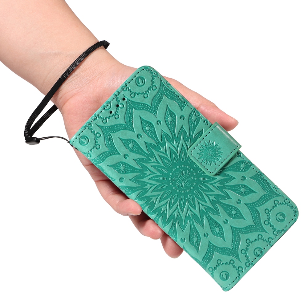 Sunflower knížkové pouzdro na Xiaomi Redmi 15C 4G/5G (173mm) - modrozelené