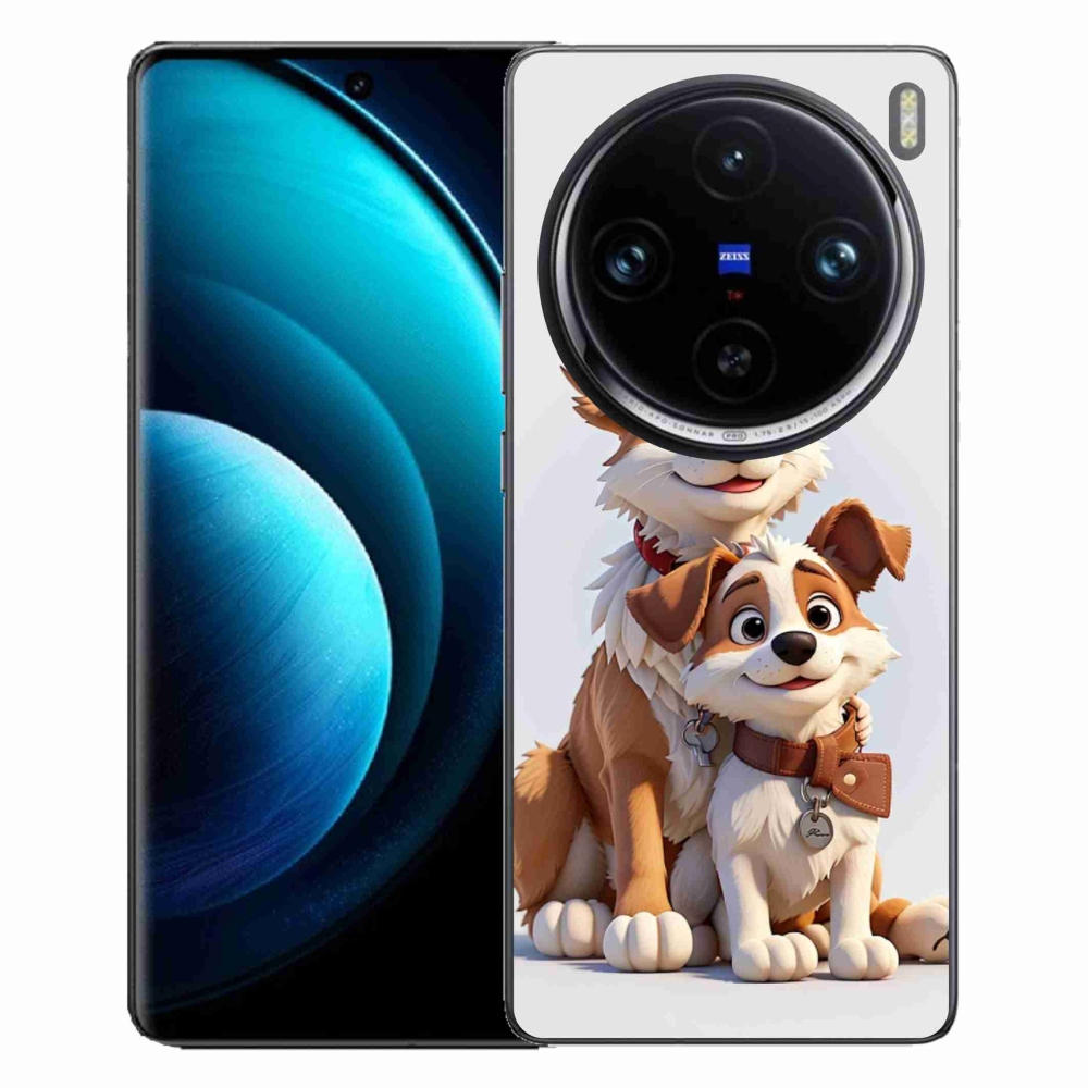 Gelový kryt mmCase na Vivo X100 Pro 5G - kreslení psi