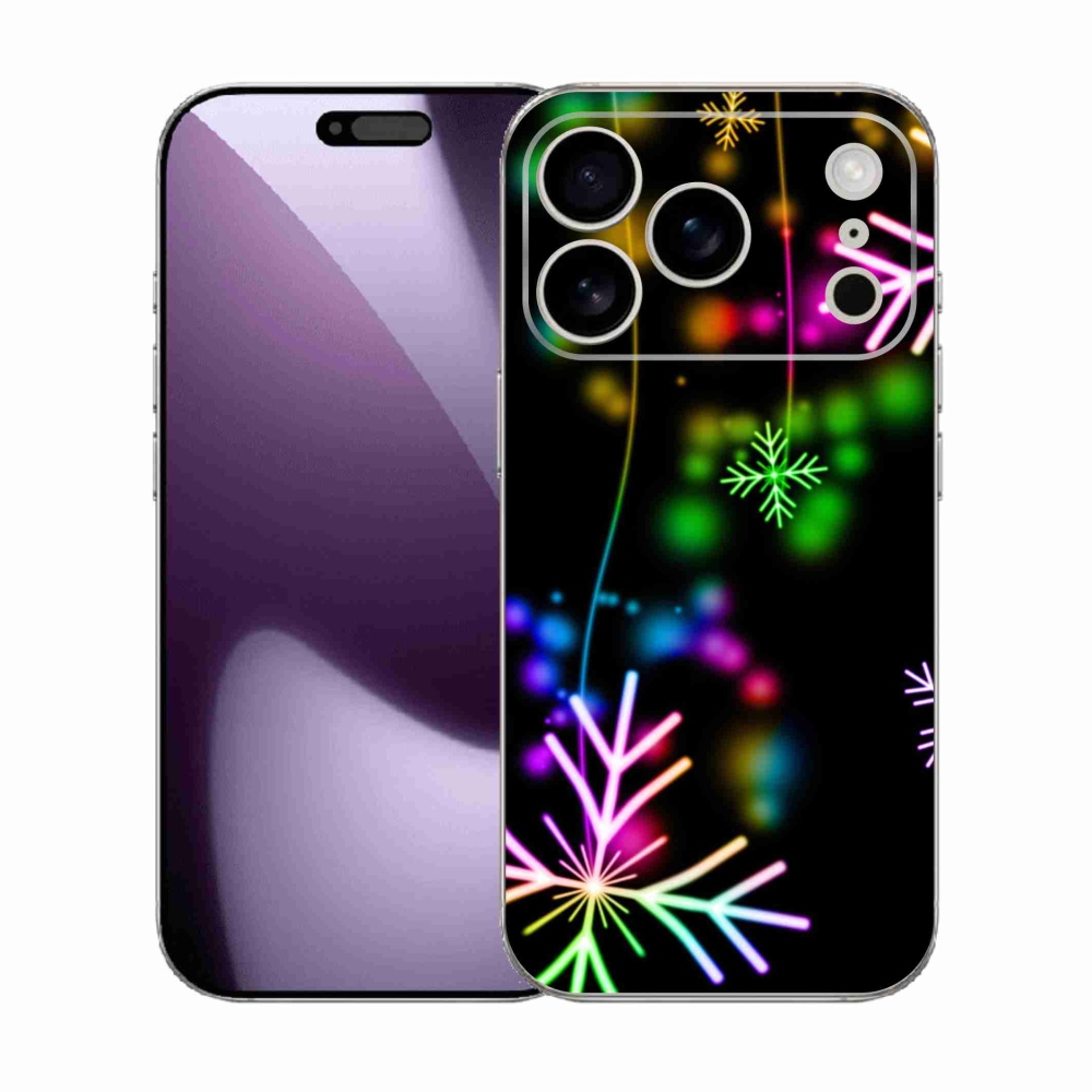 Gelový kryt mmCase na iPhone 17 Pro - barevné vločky