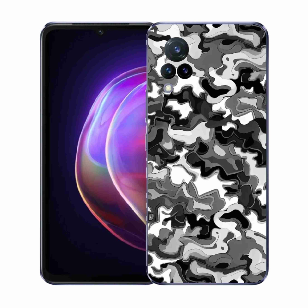 Gelový kryt mmCase na Vivo V21 4G/5G - maskáčový vzor 3