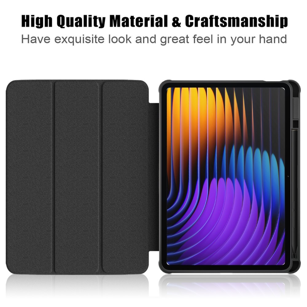 Pattern chytré polohovací pouzdro s průhlednými zády na tablet Xiaomi Pad 7/7 Pro - nesahat