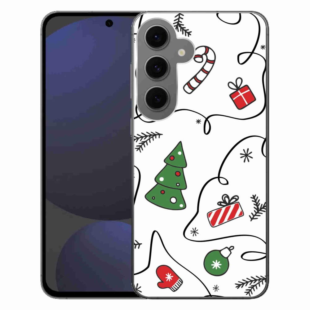 Gelový kryt mmCase na Samsung Galaxy S24 FE - vánoční motivy