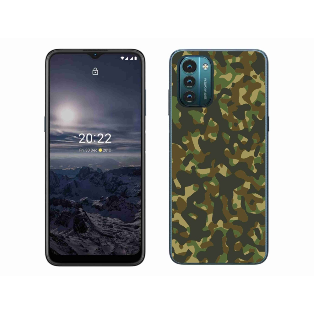 Gelový kryt mmCase na Nokia G11/G21 - maskáčový vzor 1