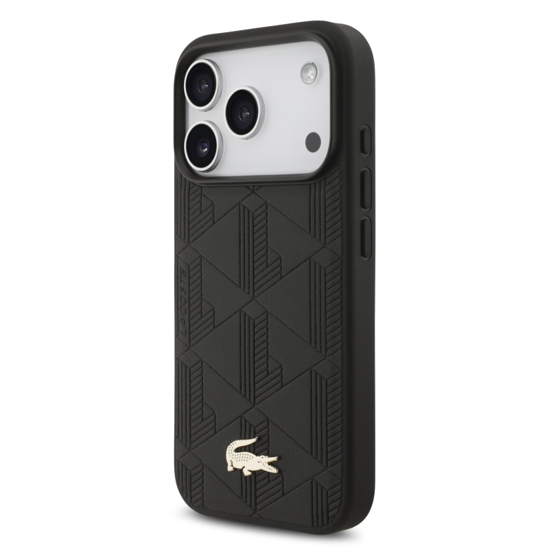 Lacoste PU Nomogramme Gold Logo MagSafe Zadní Kryt pro iPhone 17 Pro Black
