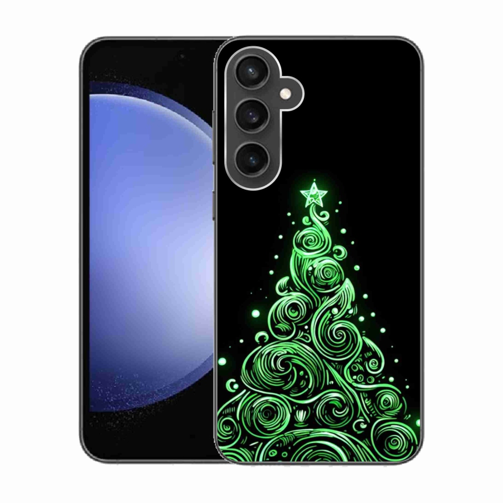 Gelový kryt mmCase na Samsung Galaxy S23 FE - neonový vánoční stromek 3
