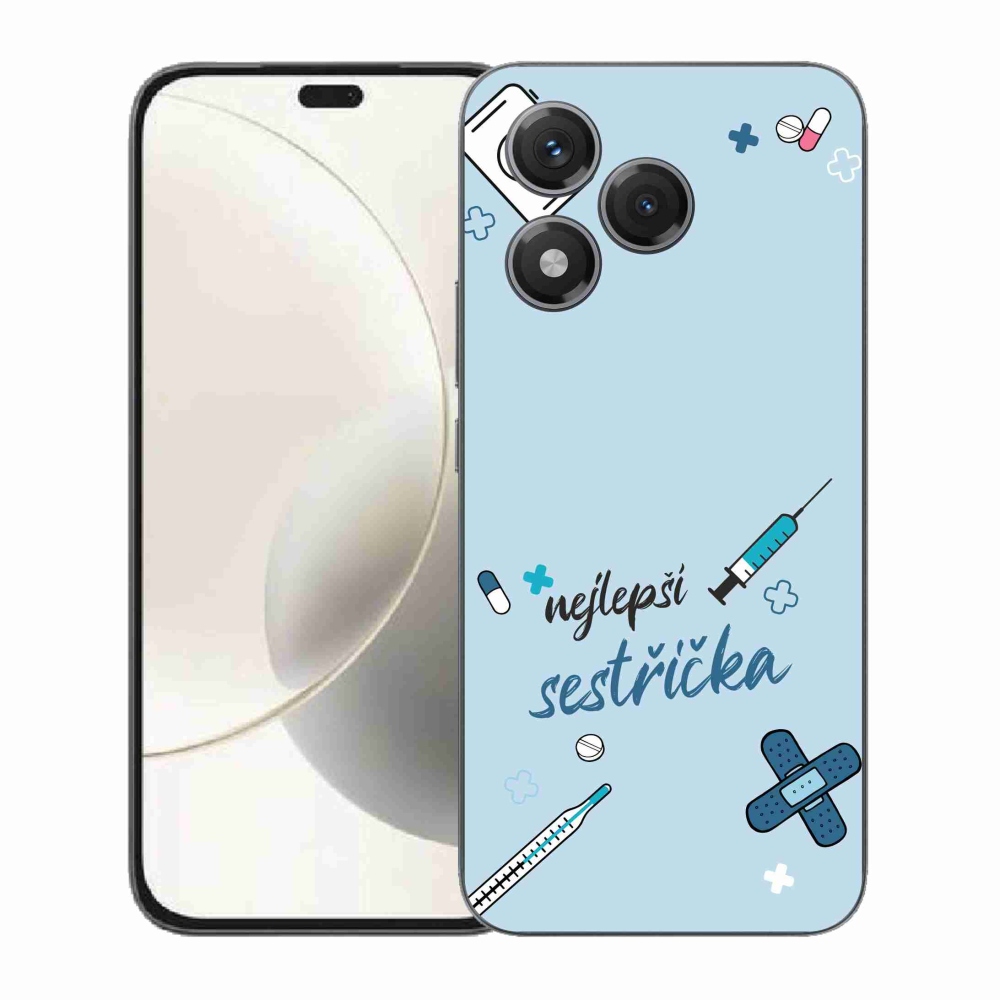 Gelový kryt mmCase na Honor 400 Lite - nejlepší sestřička modré pozadí