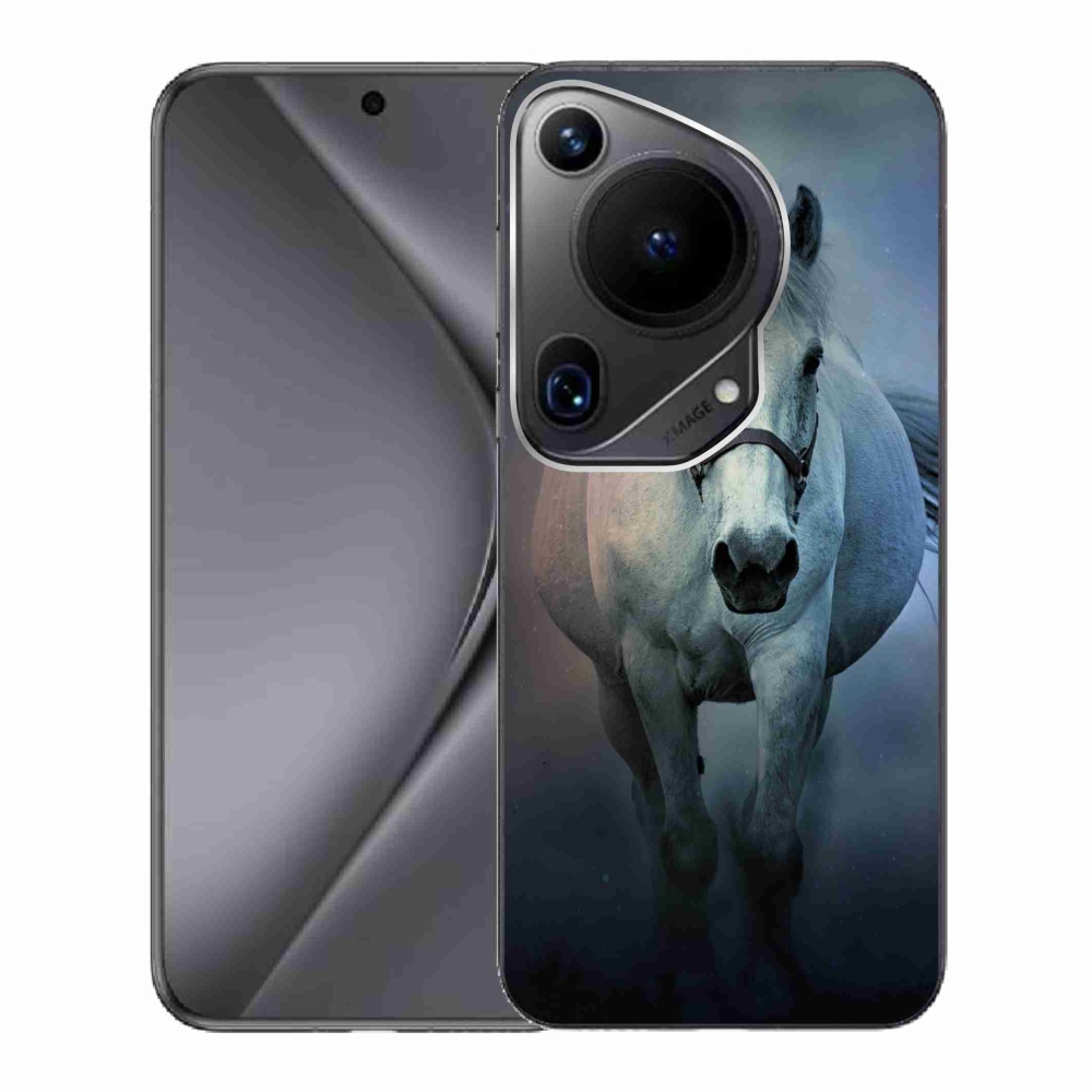 Gelový obal mmCase na Huawei Pura 70 Ultra - běžící bílý kůň