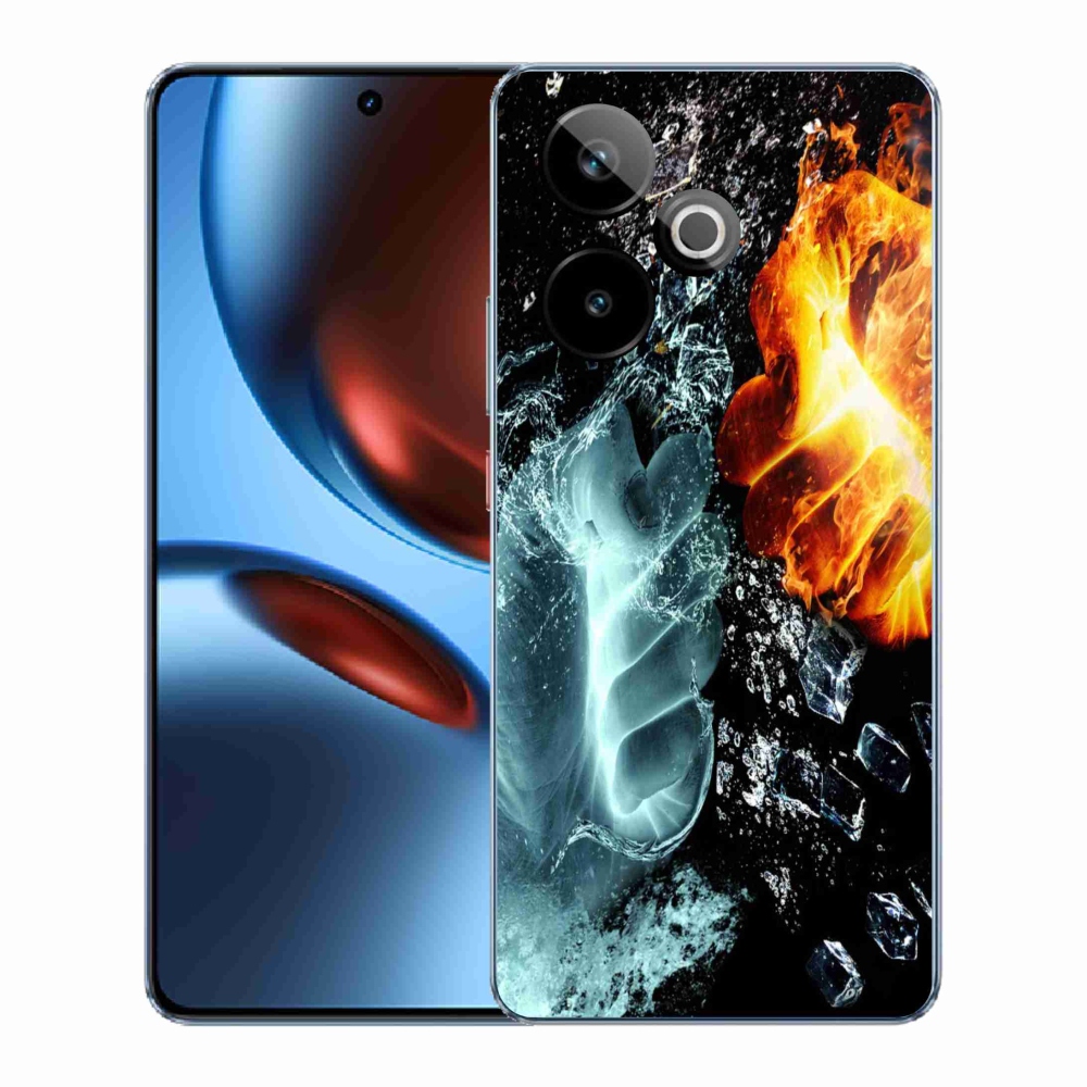 Gelový kryt mmCase na Realme GT 7 5G/GT 7T 5G - voda a oheň