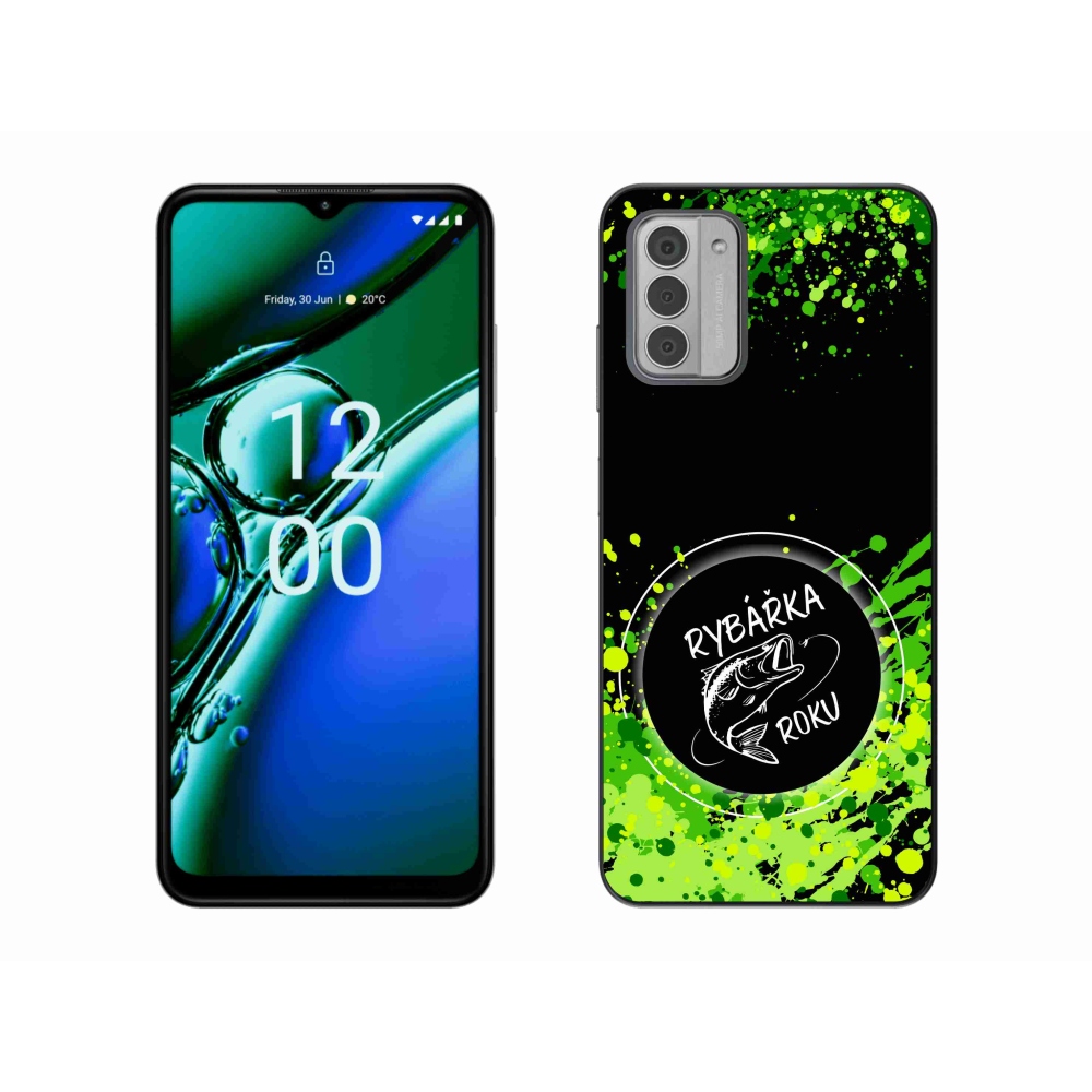 Gelový kryt mmCase na Nokia G42 - rybářka roku černé pozadí