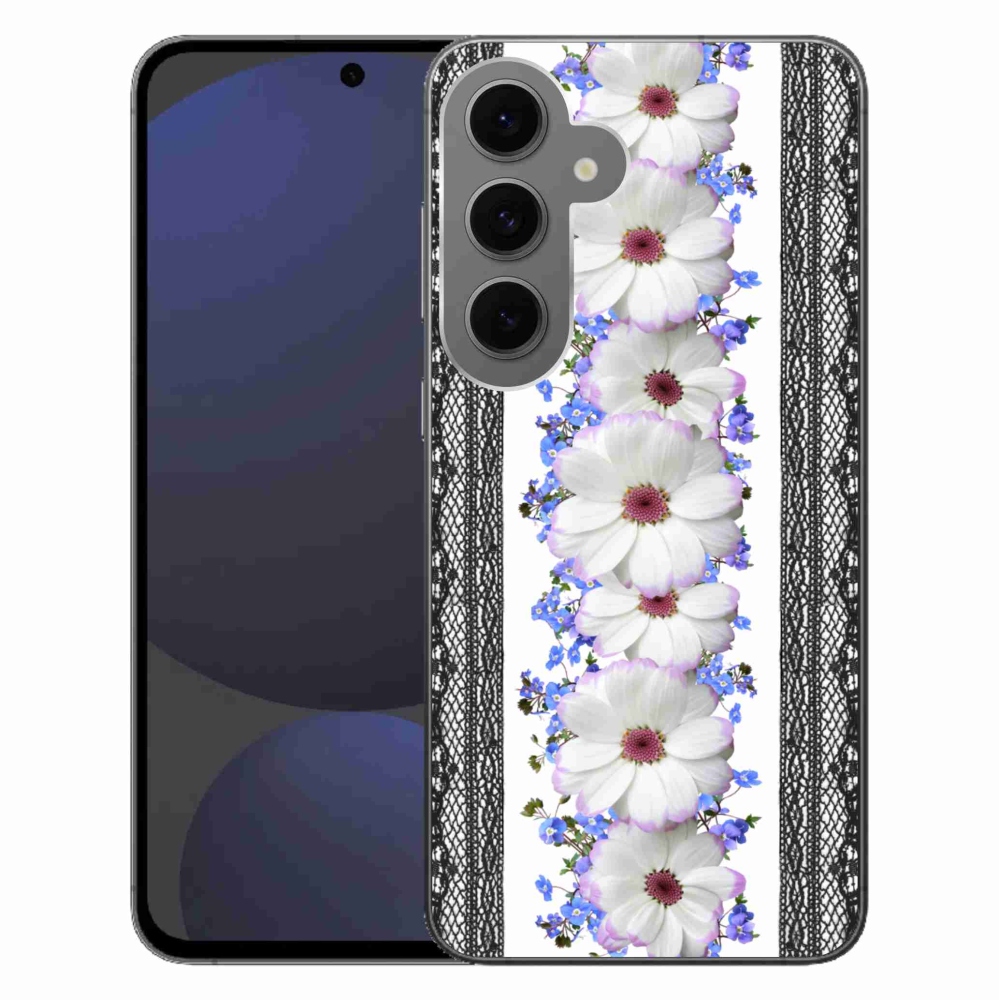 Gelový kryt mmCase na Samsung Galaxy S24 FE - květiny 8