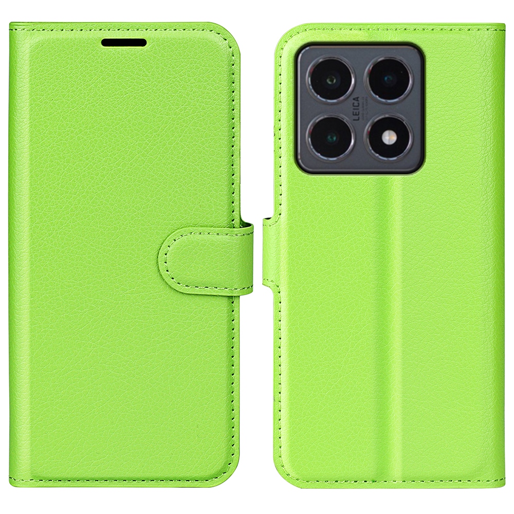 Litchi knížkové pouzdro na Xiaomi 15T - zelené