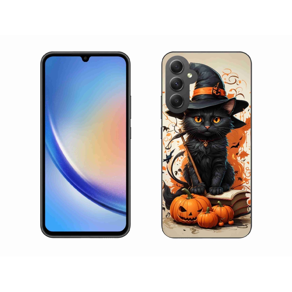 Gelový kryt mmCase na Samsung Galaxy A34 5G - kocour čaroděj