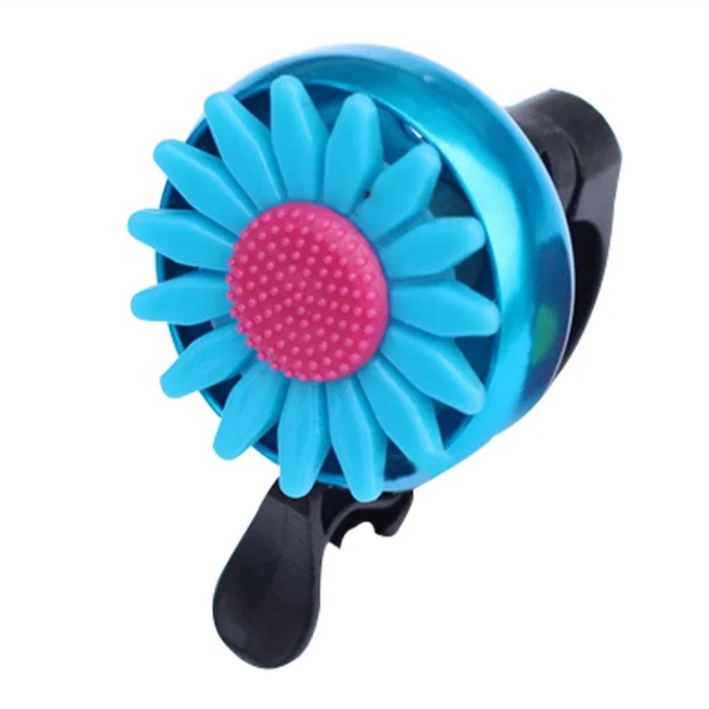 Dětský zvonek na kolo s motivem květiny - modrý