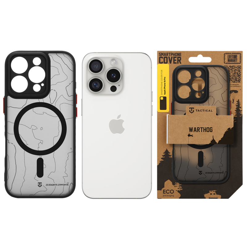 Tactical MagForce Warthog Kryt pro Apple iPhone 16 Pro Asphalt